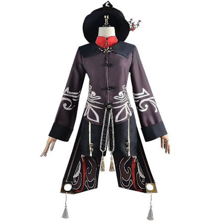 Genshin Impact Hu Tao Kostume Fancy Up Outfits Tassels Bukser Uniform Se