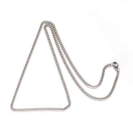 Unisex kedja i AISI 304 stål 60 cm. lång 5 mm bred (3 färg val) Titanium grey