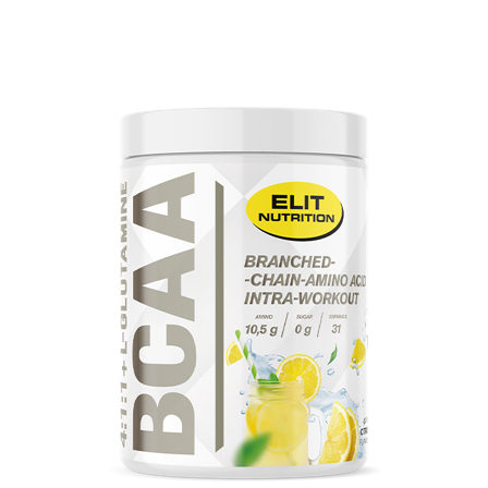 Elit Nutrition ELIT BCAA 4:1:1 + L-glutamine, 400 g, Citrus - Bodyman.dk