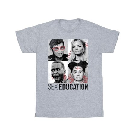 Netflix Mens Sex Education Class Photos T-Shirt XL Sports Grey