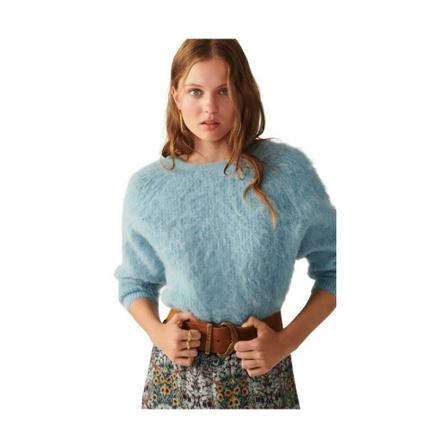 Ba&Sh Round-neck Strik Blå, Dame Striktrøjer