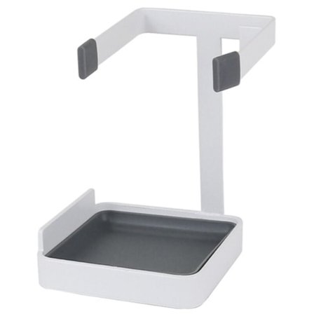 Kjøkkenarrangør Grytelokkshylle Matlaging Oppbevaringsskje Spatel Øse Redskapsholder Pute Kokebokstativ Hvit