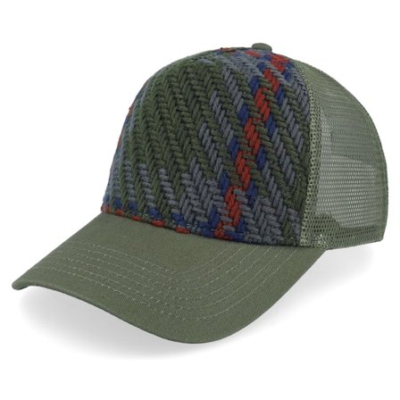 Upfront - Grønn trucker Caps - Maple Cap Army A-Frame Trucker @ Hatstore