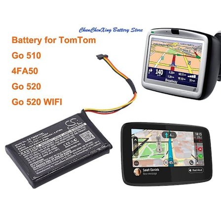 Cameron Sino 1100mah Batteri Aha11110004, P5, P6 For Tomtom 4fa50, Go 510, 520, 520 Wifi