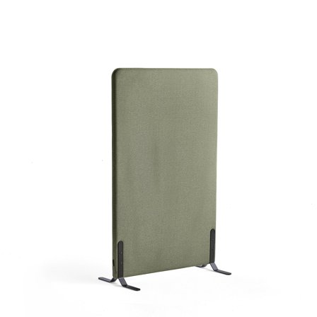 Raumtrenner ZONE, 1360 x 800 x 46 mm, Stoff Rivet, schwarze Beine, grünblau