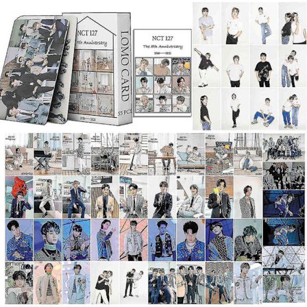 NCT 127 Lomo-kort 55 st NCT 127 Fotokort 5-årsjubileumskort Fans Present Postkort