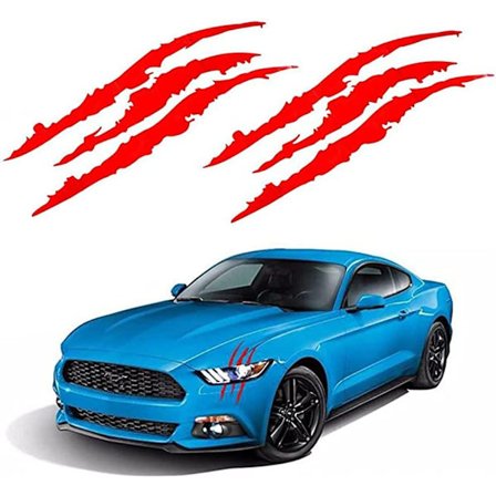 5 stk. klo-merker klistremerke 16 x 5 tommer rød bilklistremerke (rød)