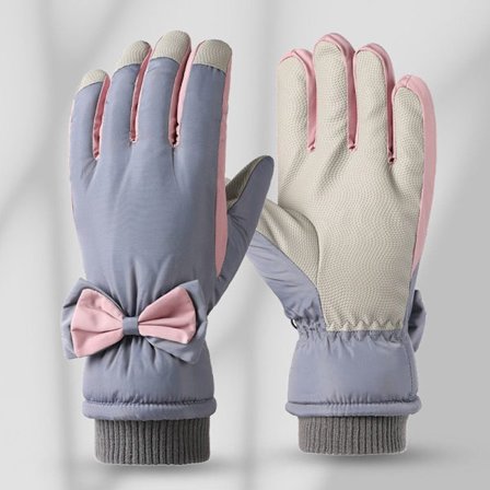 Kvinder Plys Handsker Snowboard Ski Handsker BLÅ