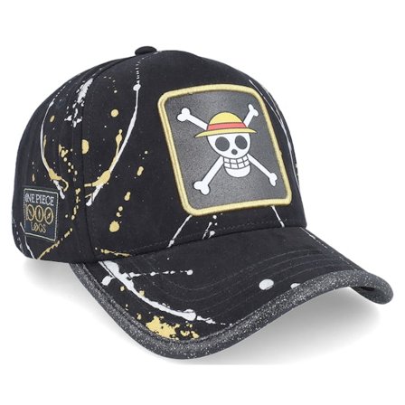 Capslab - Black adjustable Czapka Z Daszkiem - One Piece Logo Black A-Frame Adjustable @ Hatstore