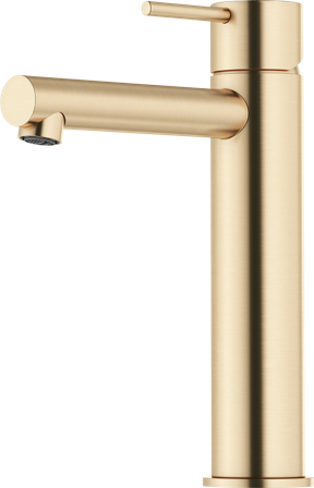 Mora INXX II sharp medium Tvättställsblandare borstad mässing PVD, Badrum