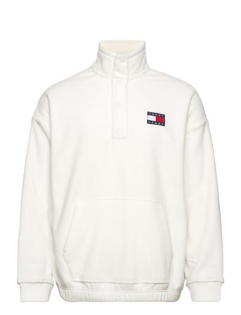 Tjm Skater Badge Polar Mock Neck Sweat-shirts & Hoodies Fleeces & Midlayers Vit Tommy Jeans