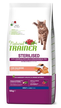 Natural Trainer Sterilised Crocchette Con Salmone Per Gatti