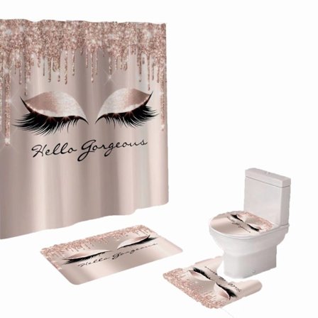 Röd ros gardin fri steg gardin Vierteile duschdraperi Vierteile duschdraperi 120*180cm hög