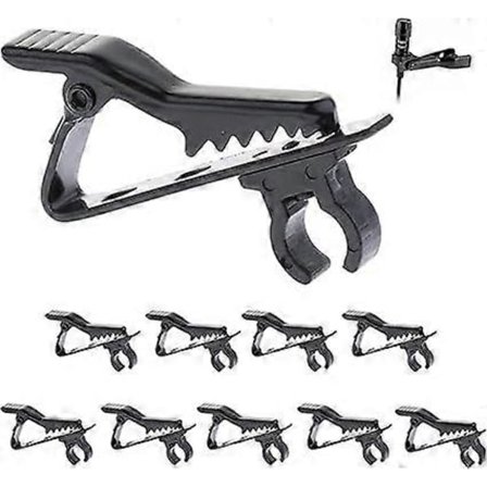 10 st Slagklämma Avtagbar Klämma Lavalier Mikrofon för Mikrofon Mini Mikrofon Klämma Ersättning Mikrofon Klämma Fast Mikrofonhållare Kli