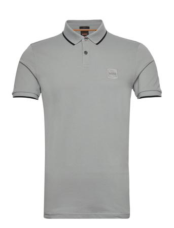Passertip Polos Short-sleeved Grå BOSS*Betinget Tilbud