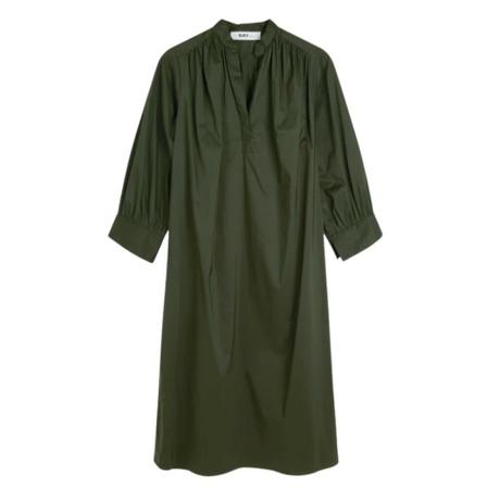 DAY Birger et Mikkelsen Kjole, Jude Clean Cotton Stretch Grøn, Dame