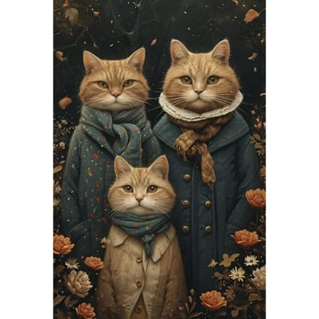 Kattfamilj Poster 50×70 CM