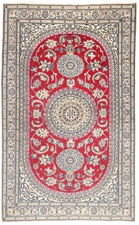 Hand Knotted Persian Nain Fine 9La Rug 157X257 Beige/Light Grey