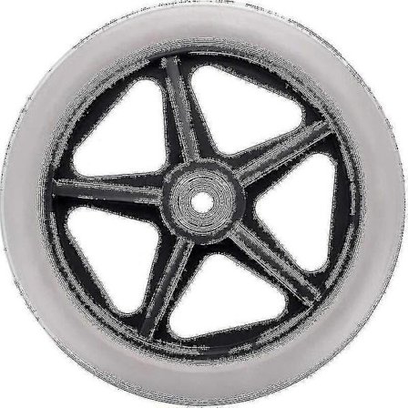 2 stk. 6-tommers gummidekk erstatningshjul rullestol forhjul rollator gåstol sklisikre erstatningshjul grå