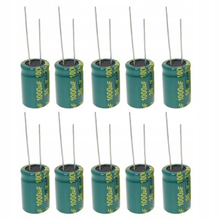 Elektrolyyttikondensaattori Low ESR 1000UF 16V – 10X17Mm | 5Mm Jako | 10 Kpl Elektroniikkaan