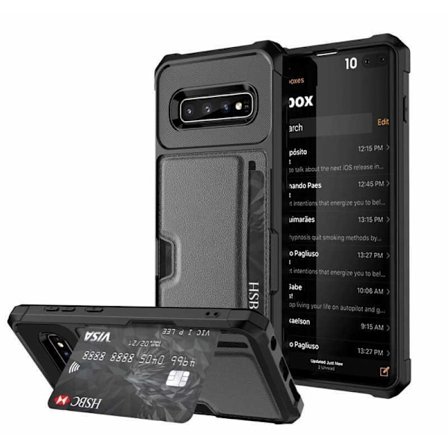 Samsung S10 Plus iskunkestävä kansi korttilokerolla Solid V2