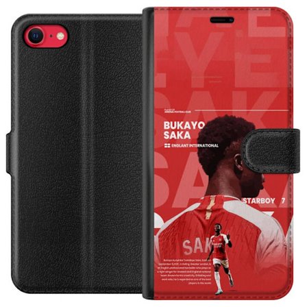 Kompatibel Tegnebogsetui til Apple iPhone SE (2022) Bukayo Saka Arsenal England 16 assist stolt skade fodbold fløj hurtig teknik vigtig offensiv kraft