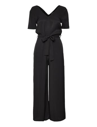Studios S/S Jacquard Jumpsuit Black Superdry