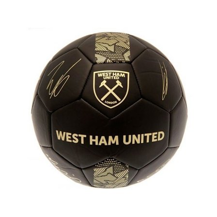 West Ham United FC Phantom Signature Fotboll 5 Svart/Guld