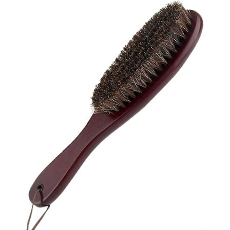 Fnullefjerner tøjbørste, med blødt ægte hestehår og træhåndtag til herrejakker, jakkesæt, sko, jakker, møbler, tæpper valnøddetræ