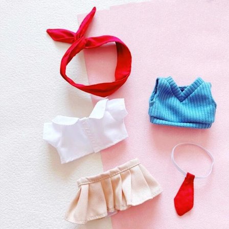 20 cm Dukke Klær Mini Skoleuniform JENTE JENTE jente