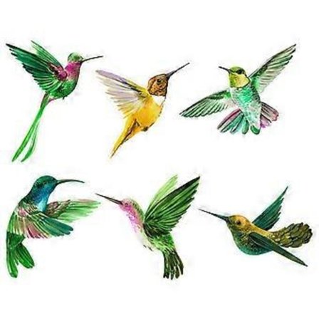 6 stk. vinduesklistermærker, statiske vinduesklistermærker, fugleforebyggelse, vinduesklistermærker til vinduer