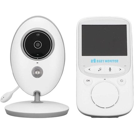Babyalarm med 2,4 tommer skærm & tovejskommunikation - Nattesyn, Temperaturovervågning