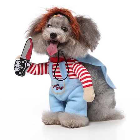(L storlek)Halloween Pet Costume Justerbar Hund Cosplay Costume Killer