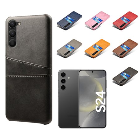 Kortholder Samsung S24 cover mobilcover hul til oplader og høretelefoner -