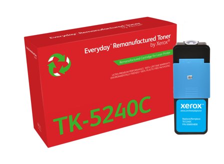 XEROX EVERYDAY REMANUFACTURED TONER CYAN REPLACES KYOCERA TK-5240C SUPL