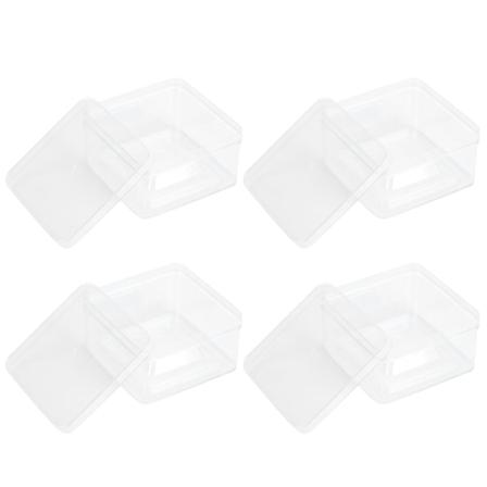 4 kpl läpinäkyvää muovikonvehtia säilytyslaatikkoa