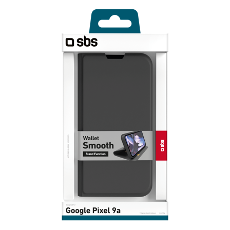 SBS Google Pixel 9a Wallet cover smooth, black