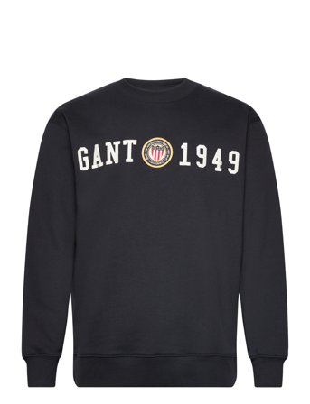 Crest Cneck Sweat-shirt Genser Svart GANT*Betinget Tilbud