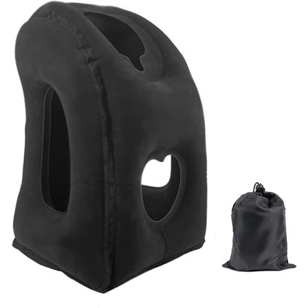 Rejsepude Støtte Nakkestøtte Bærbar Oppustelig Rejsepude til at Sove på Fly Tog Hjemmekontor