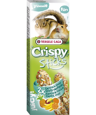 Versele-Laga - CrispySticks Hamster-ekorn eksotisk frukt 2-pk. - Smådyr - Godbiter og gnagestenger - Frøstenger og Kräcker - ZOO.no
