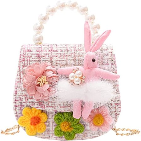 Lille pige håndtaske pige skuldertaske messenger taske bærbar mini flip taske pung taske egnet til piger i alderen 2-7