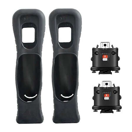 2 stk. Motion Plus Adapter Akselerator med Silikonveske Motion Plus Sensor Kontroller Bruk for Fjernkontroll