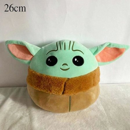 (Størrelse: 26cm) 5/10'' Baby Yoda Plysjdukke Pute Star Wars Squishmallows Kosedyr Barnegave