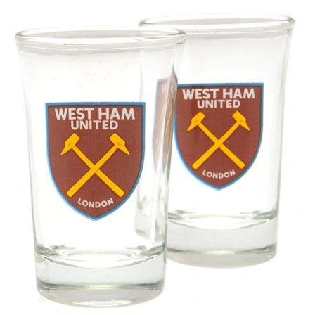 West Ham United FC Shot Glass (2-pack) One Size Clear
