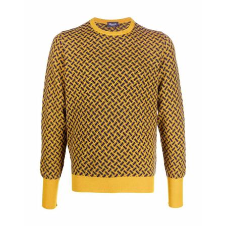 Drumohr Biscottino Crew-Neck Sweater Orange, Herre