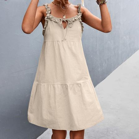 Dam A-line Mini Klänning Swing Strappy Klänningar
