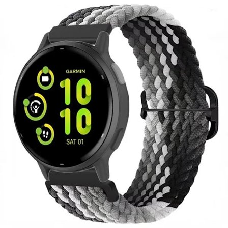 20/22mm Nylon Flätad Loop Rem kompatibel Garmin Forerunner 265 55 965 165 Sportarmband Garmin Venu 3/2 Vivoactive 5 Armbandsbälte