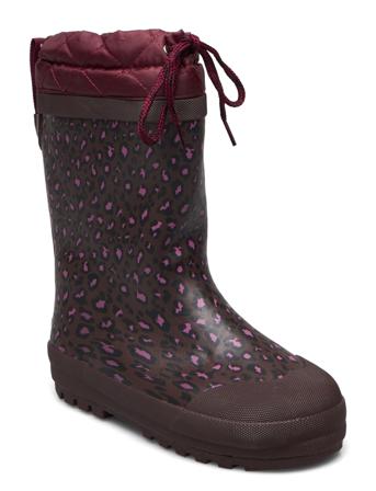 Rainboots With Woollining Shoes Rubberboots High Rubberboots Lined Rubberboots Multi/mønstret ANGULUS