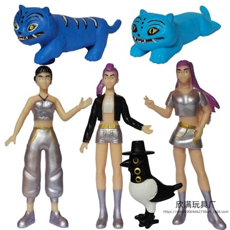 MINISO Demon Hunters Huntrix Kpop Figurer Set - Derpys Tiger Rumi Italian Brainrot Figur Leksak Kollektion 6PCS-1 Alternativ 1