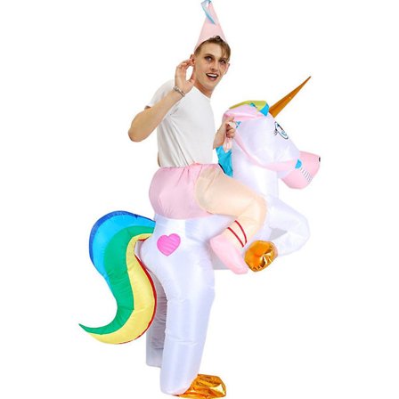 Unicorn Jumpsuit kostym Uppblåsbar kostym Cosplay Fantasy
